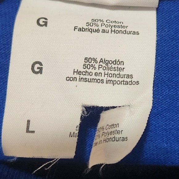 Vintage JERZEES Coll Vibes Jazz City Line Tee Shirt Royal Blue Men's Large - Picture 5 of 5